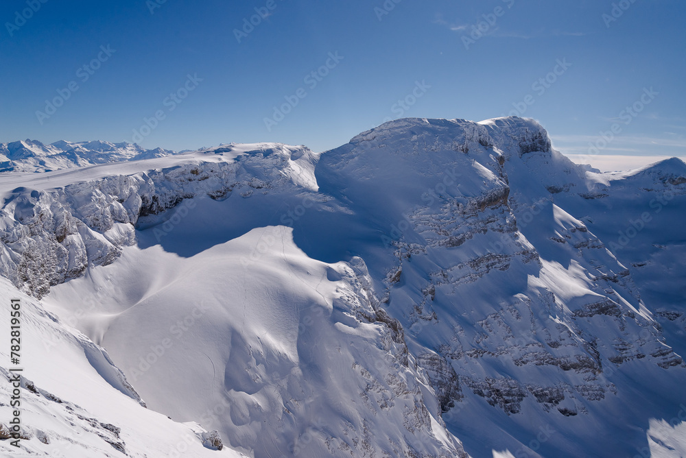 
Snow-covered mountains and clear blue skies with gentle sunshine are a common sight in Switzerland