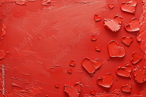 Red heart on a red background, valentine's day background