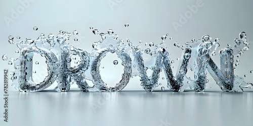 drown written with water