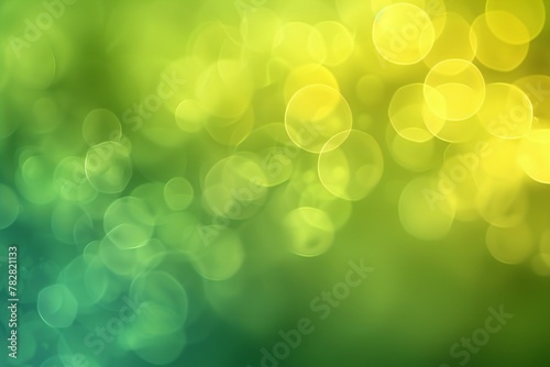 Abstract green background with bokeh defocused lights and shadow