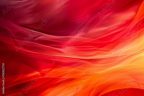 Abstract background with red and yellow wavy silk or satin