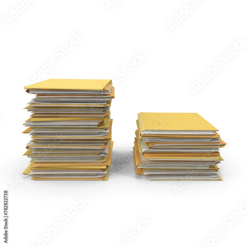 Pile of Paper Files Archive Stack