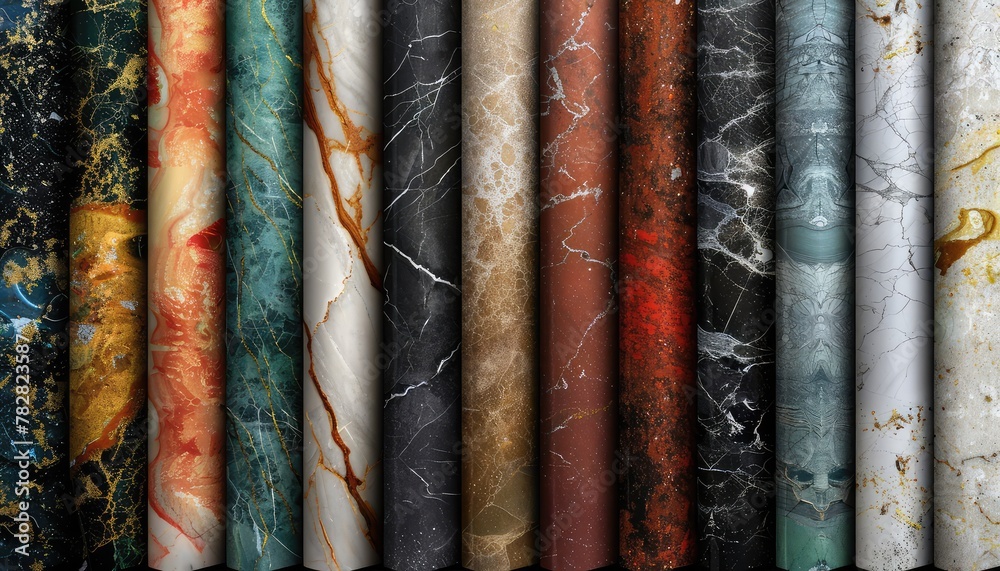Marble Textures, Luxurious marble textures in various colors and veining patterns, perfect for adding elegance and sophistication to digital illustrations or branding materials Marble Textures, Luxurious marble textures in various colors and veining patterns, perfect for adding elegance and sophistication to digital illustrations or branding materials