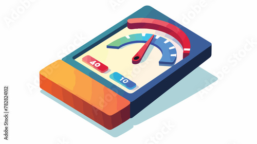 Credit score level icon. Isometric of credit score