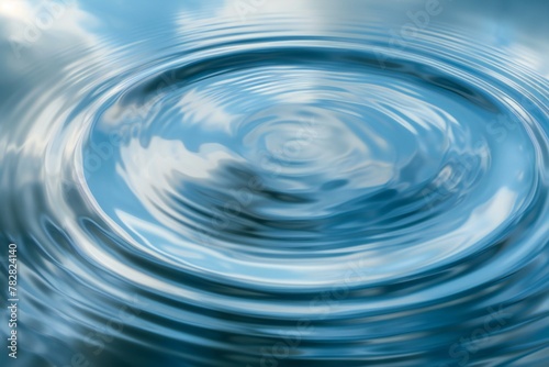 Water ripples and ripples on a blue background, Abstract background