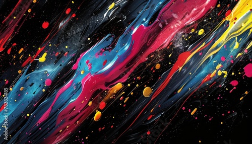 Abstract Paint Splatter, Dynamic and colorful paint splatter textures, great for adding energy and movement to digital artworks or creative project