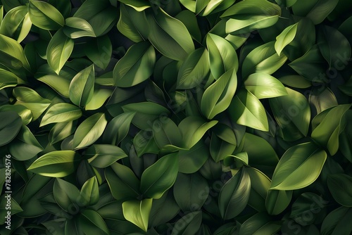 Green leaves pattern background   Creative and nature concept