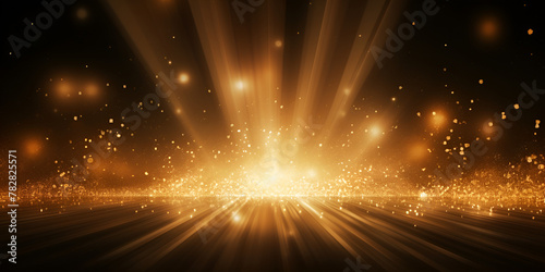 abstract light background, Sunlight shining through a dark background with a golden starburst generative ai 