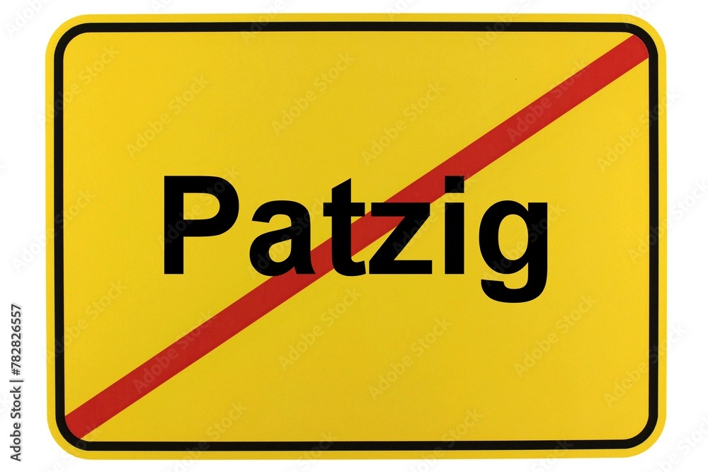 Illustration eines Ortsschildes der Gemeinde Patzig in Mecklenburg-Vorpommern Illustration eines Ortsschildes der Gemeinde Patzig in Mecklenburg-Vorpommern