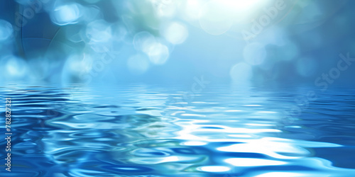 Concept blue abstract background water ocean, lake waves on water, reflection of ripples on the river Rippling Serenity Defocused White Water with Ripples on the Surface