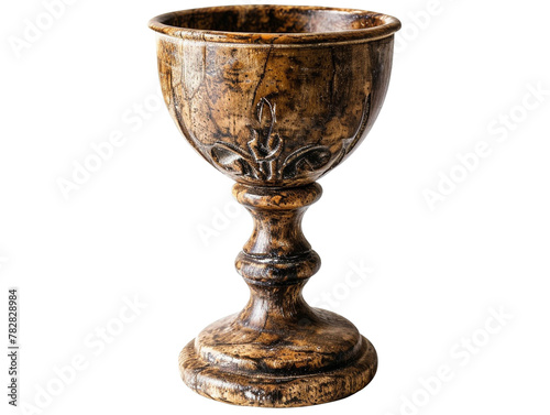 a isolated antique goblet