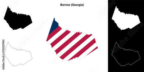 Barrow County (Georgia) outline map set