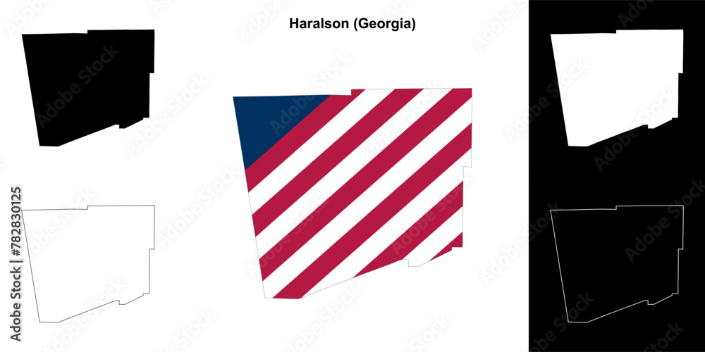 Haralson County (Georgia) outline map set Haralson County (Georgia) outline map set