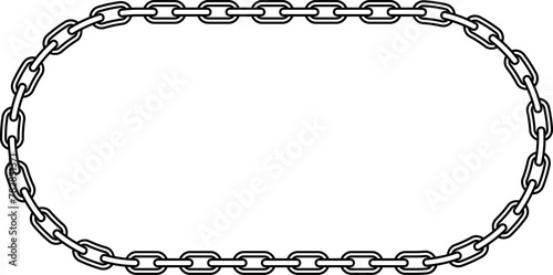 rounded chain frame with copy space for text or design