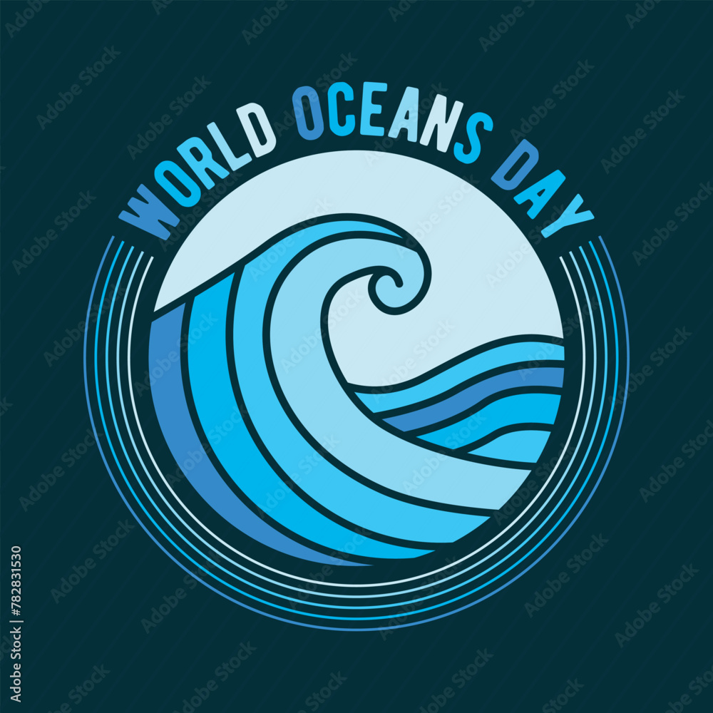World Oceans Day, Vector Illustration Design