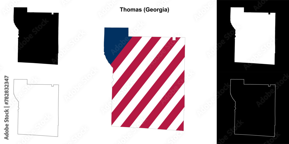 Thomas County (Georgia) outline map set Thomas County (Georgia) outline map set