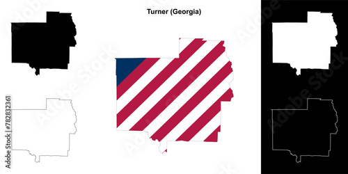 Turner County (Georgia) outline map set
