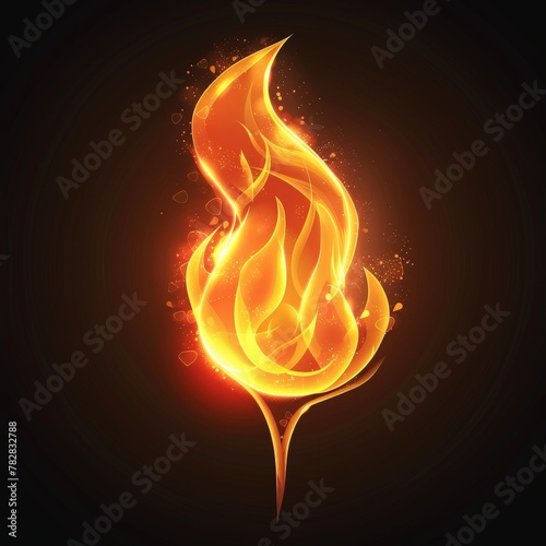 Streamlined Verbal Online Communication Flame Badge