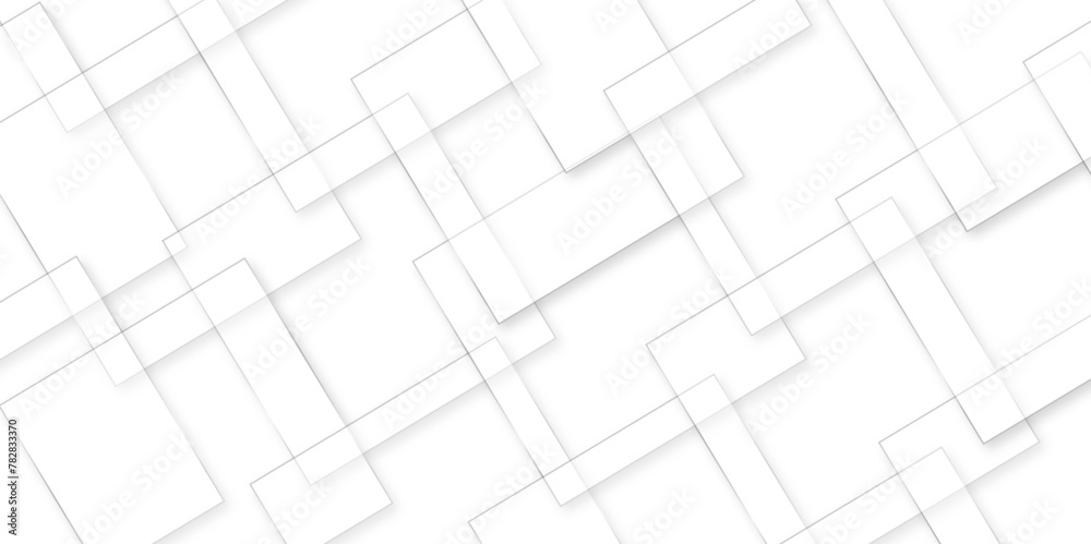 White geometric shapes 3d tiles design fresh stone texture vector