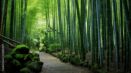 bamboo forest in the morning. © Shades3d