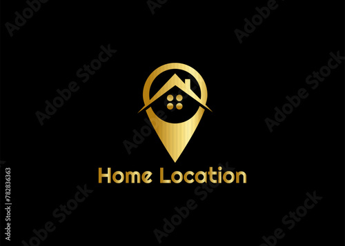 Home location logo design template