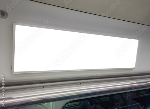 Subway indoor advertising billboard mockup