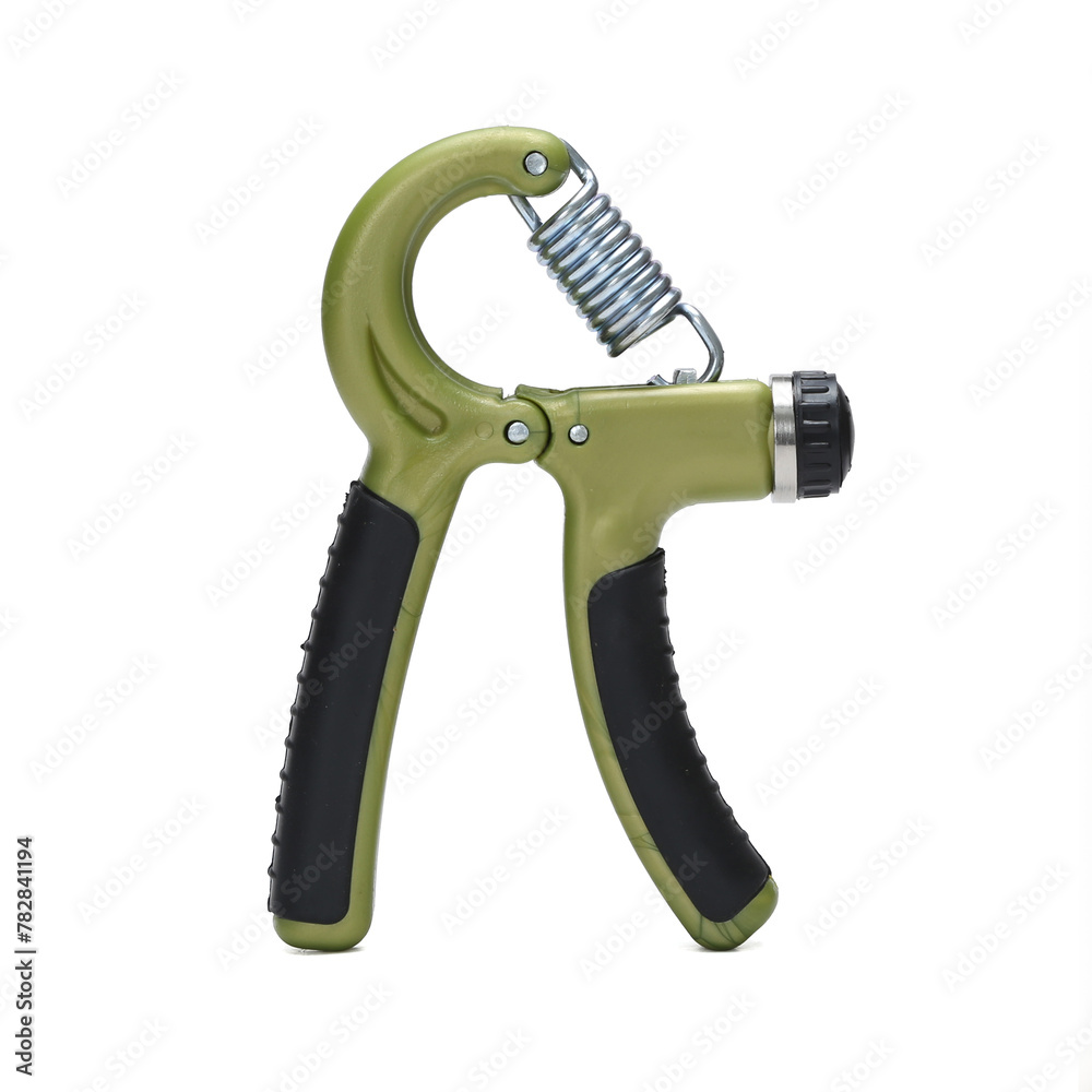 Gym Hand Gripper for exercising strength isolated on White Background Gym Hand Gripper for exercising strength isolated on White Background