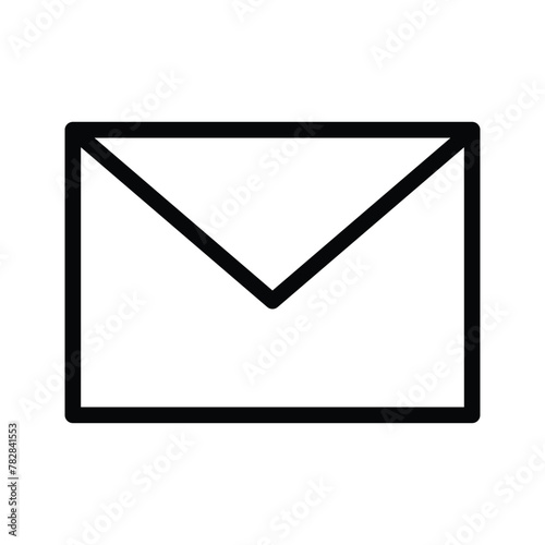Mail Icons with Black Outline Style