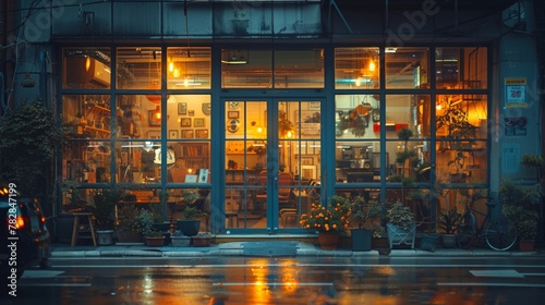 Rethinking workspaces on a city night photo