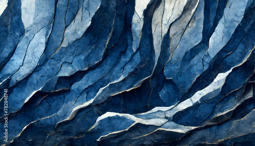 Wallpaper Mural abstract grunge decorative dark navy blue stone wall texture indigo on digital art concept, Generative AI. Torontodigital.ca