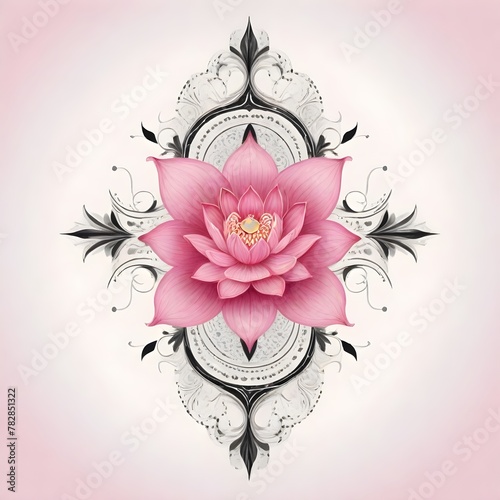 Pink tattoo flowers 