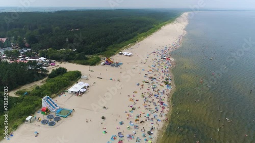 Wallpaper Mural Beach Baltic Sea Jantar Plaza Morze Aerial View Poland Torontodigital.ca