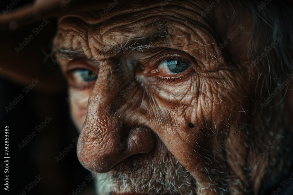 Portrait Photo of an Old Man, Generative AI Portrait Photo of an Old Man, Generative AI