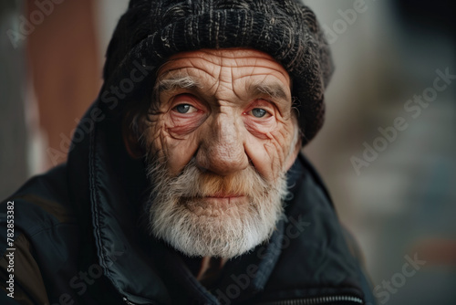 Portrait Photo of an Old Man, Generative AI