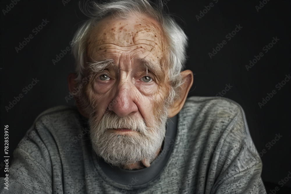 Portrait Photo of an Old Man, Generative AI