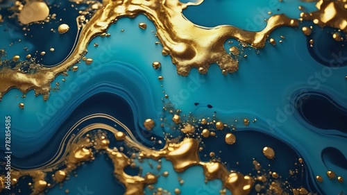 Texture color abstract background pattern art paint liquid blue effect. Abstract texture design pattern color background gold mineral luxury ink nature wallpaper creative rainbow stone water seamless photo