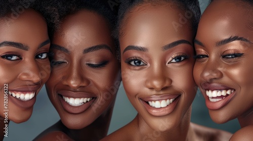 Smiling African American Models Radiating Happiness.