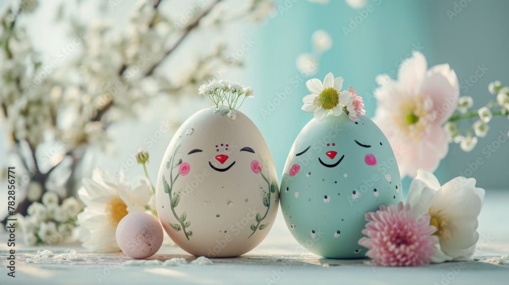 Easter-themed ceramic duo Easter-themed ceramic duo
