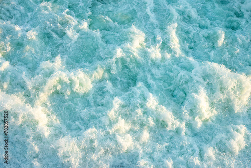 Pattern and texture made by rapidly streaming turbulent waters