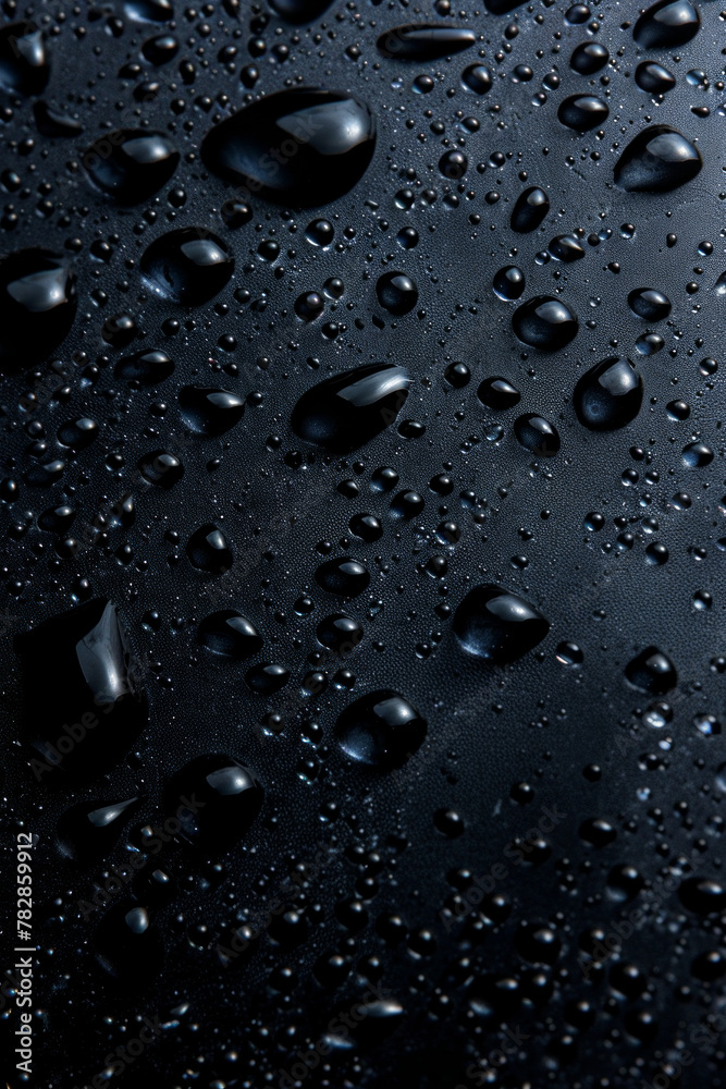 Water droplets on a black background Water droplets on a black background