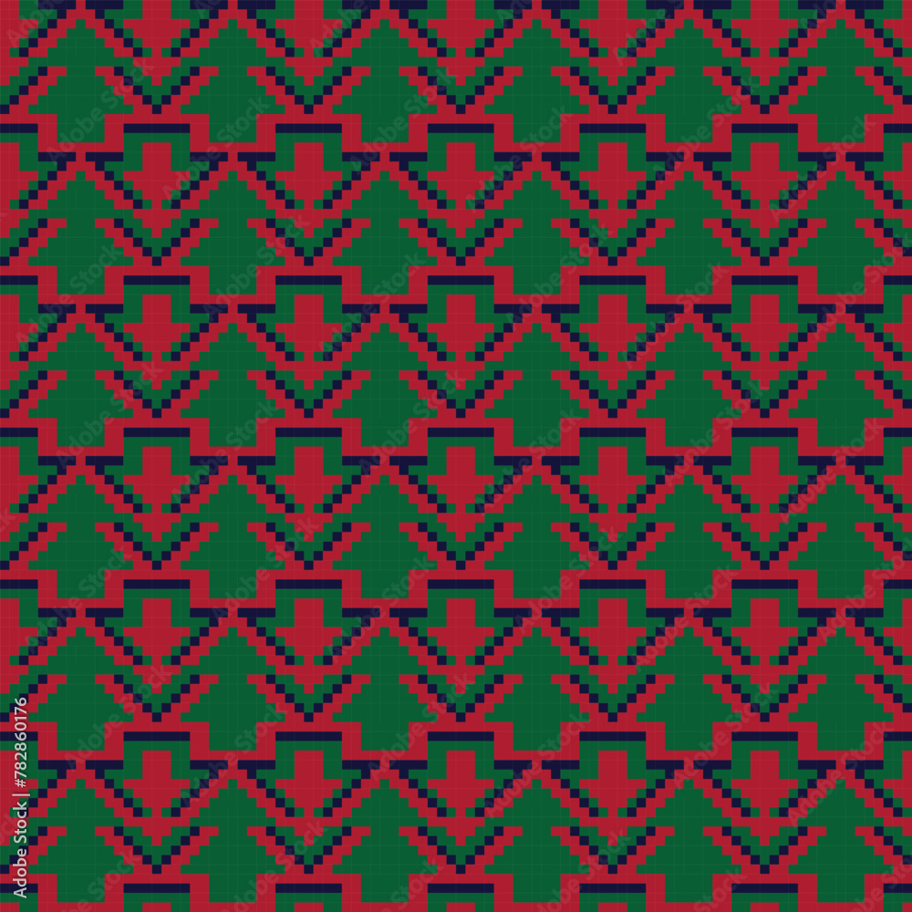Christmas Fair Isle Seamless Pattern Design Christmas Fair Isle Seamless Pattern Design