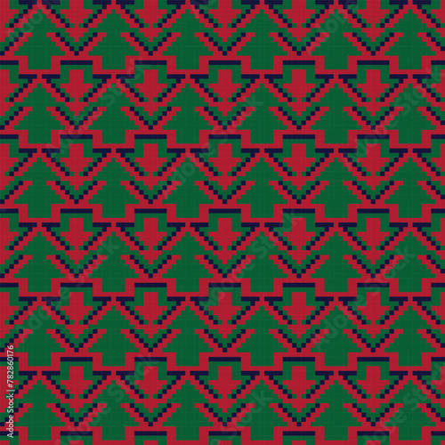 Christmas Fair Isle Seamless Pattern Design