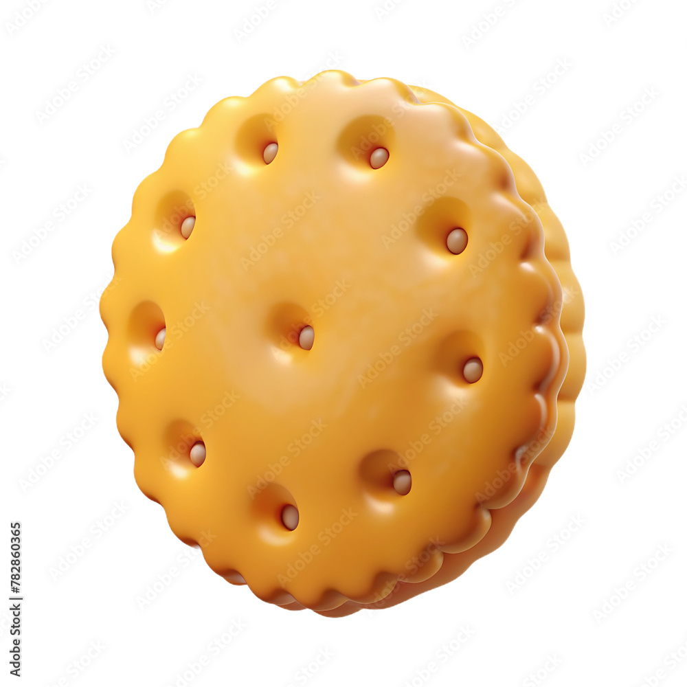 3d cartoon cracker isolated on transparent background 3d cartoon cracker isolated on transparent background