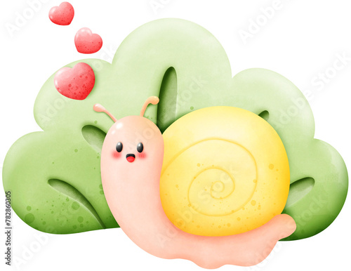 Bilde på lerret Snails are in love