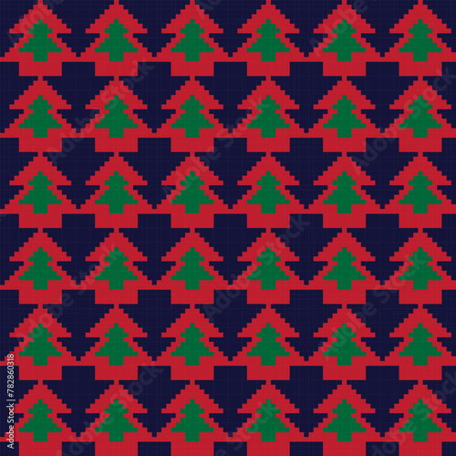 Christmas Fair Isle Seamless Pattern Design