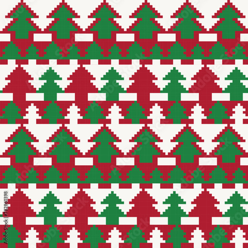 Christmas Fair Isle Seamless Pattern Design