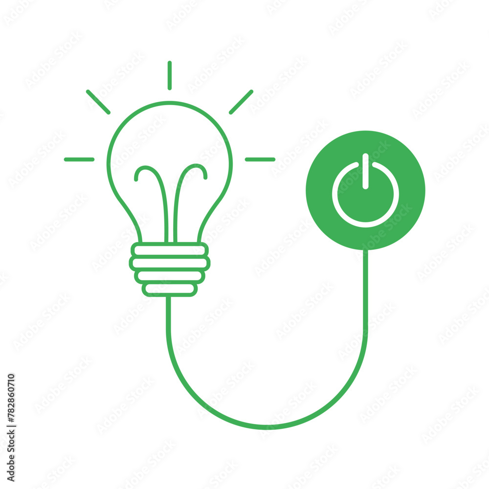Turn off the light. Save energy concept. Touch shutdown symbol. Vector Turn off the light. Save energy concept. Touch shutdown symbol. Vector