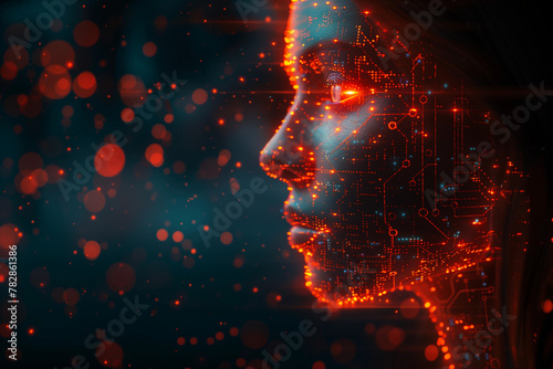 An image of an artificial intelligence with a woman's face.