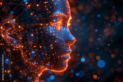 An image of an artificial intelligence with a woman's face.