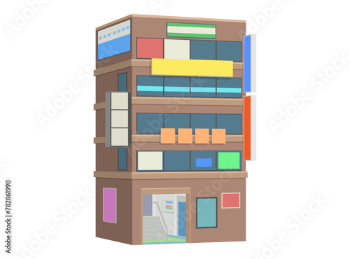 雑居ビルのイラスト